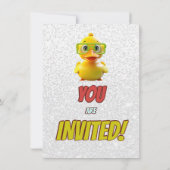 Canard en Caoutchouc Mignon Invitation d'Anniversa (Dos)