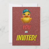 Canard en Caoutchouc Mignon Invitation d'Anniversa (Dos)