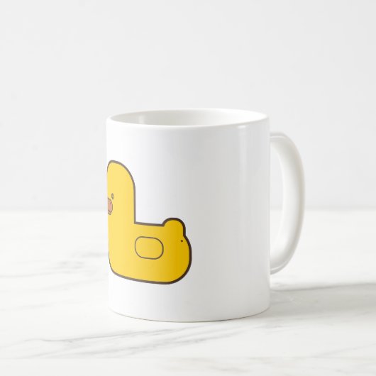 Canard en caoutchouc tasse blanche classique de (Devant droit)