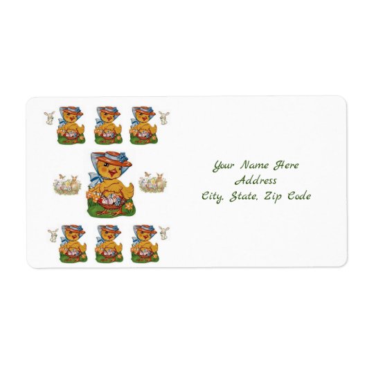 Canard Étiquette de Pâques (Devant)