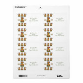 Canard Étiquette de Pâques (Feuille entière)