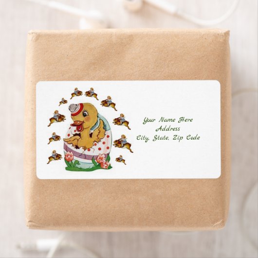 Canard Étiquette de Pâques (En situation)