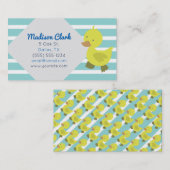 Canard jaune mignon avec des cartes de visite de (Devant / Derrière)