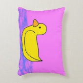 canard jaune mignon sur Coussin rose Accent (Devant(Vertical))