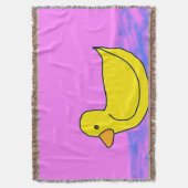 canard jaune mignon sur couverture à jeton rose (devant Vertical)