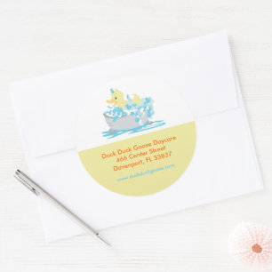 Canard mignon dans les étiquettes de adresse
