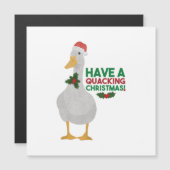 Canard Noël Pun : Avoir une carte de Noël Quitter (Devant / Derrière)
