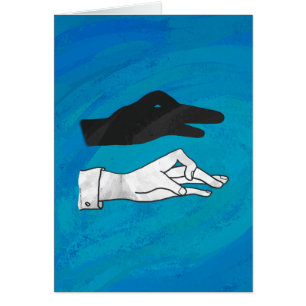 Canard noir sur bleu