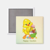 Canard, oeufs et lapin Aimant de Pâques (Recto/Verso)