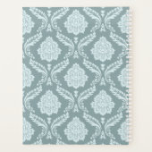 Canard Rococo Motif Damask Œuf Bleu+Turquoise (Dos)