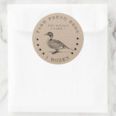 canard rustique kraft Oeuf Carton Sticker (Sac)