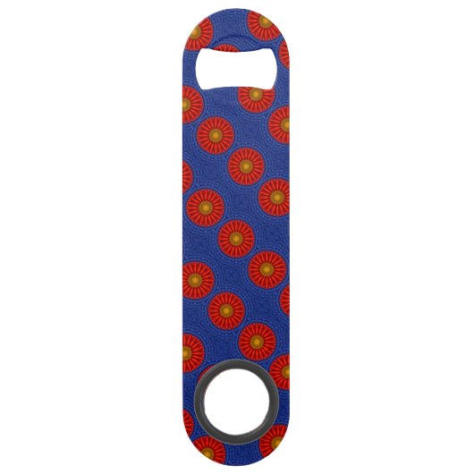 Canard sur fond bleu avec kaléidoscope rouge (Dos)