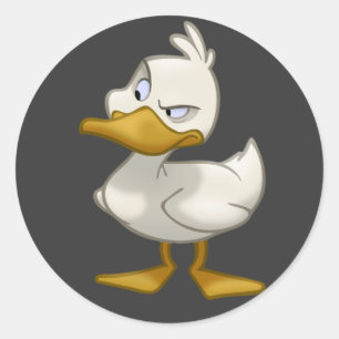 Canard sur un autocollant