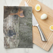 Canard sur une serviette de cuisine murale (Quart Plié)