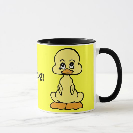 CANARD ! tasse en céramique de sonnerie jaune de (Droite)