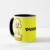 CANARD ! tasse en céramique de sonnerie jaune de (Devant gauche)