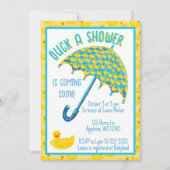 Canard un Baby shower de douche Invitation (Devant)