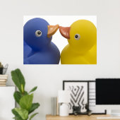 Canards amoureux - affiche (Bureau à domicile)