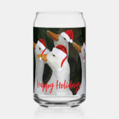 Canards blancs portant des chapeaux rouges Noël (Recto)