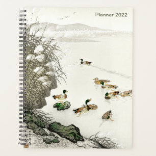 Canards colverts japonais dans l'eau par Ohara Kos