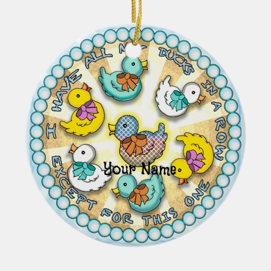 Canards Dans Un Ornement De Canard De Rangée (Devant)