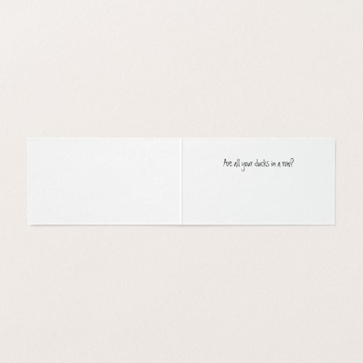 Canards Dans Une Carte Rangée (Inside Unfolded)