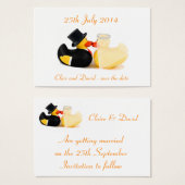 Canards de mariage 2 ... Sauvegarder la date (Devant & derrière)