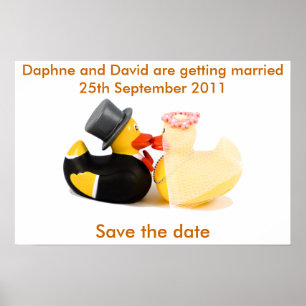 Canards de mariage ... Affiche