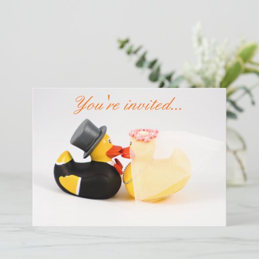 Canards de mariage - Faire-part de mariage (Debout devant)