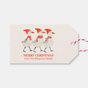 Canards de Noël Fantaisistes Étiquette de Noël Per