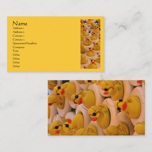Canards en caoutchouc jaune mignons Carte de visit (Devant / Derrière)
