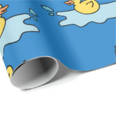 Canards en caoutchouc jaune papier cadeau emballag (Coin rond)