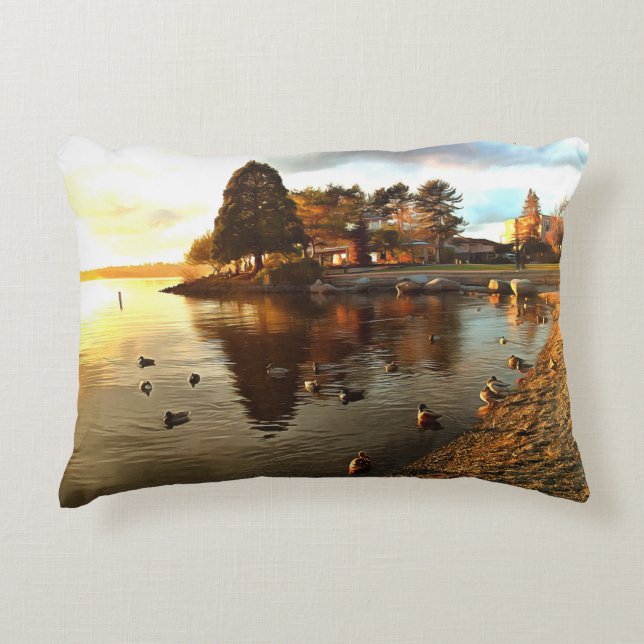 Canards et arbre au Coussin d'accentuation du couc (Devant)
