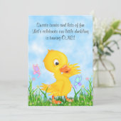 Canards et papillons 1er anniversaire Invitation (Debout devant)