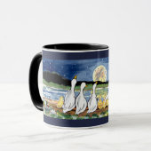 Canards Famille Montre Moon Designer Mug (Devant gauche)