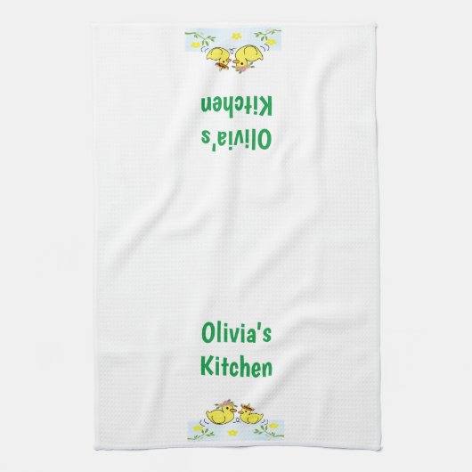 Canards Floral Cuisine serviette main (Vertical)