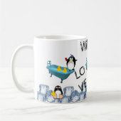 Canards Jaunes Bains Pingouin Mug (Gauche)