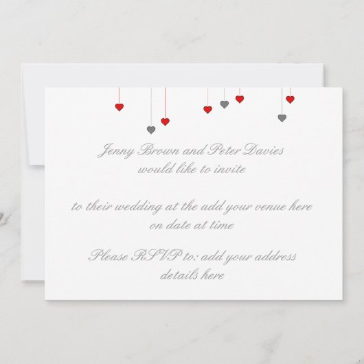 Canards Mariages 3 et 2 coeurs faire-part de maria (Dos)