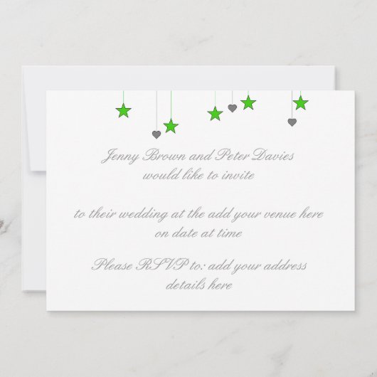 Canards Mariages étoiles et coeurs faire-part de m (Dos)