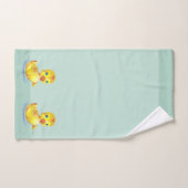 Canards nageurs mignons sur serviette de bain bleu (Serviette à main)