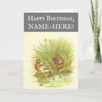 Canards près de l'eau Carte de voeux d'anniversair