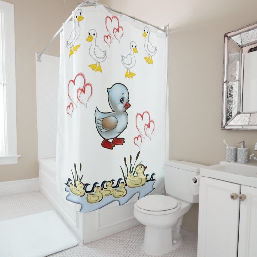 Canards rideau de douche cardiaque (En situation)