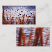 Canards sur le carte de visite d'étang (Devant / Derrière)