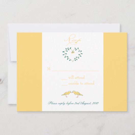 Canari - cartes rsvp (Devant)