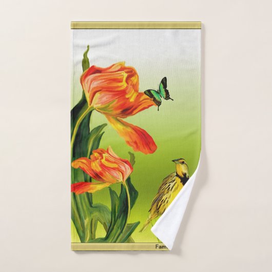 Canarie jaune nom Howey (Serviette à main)