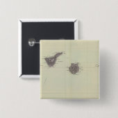 Canarische Eilanden Vierkante Button 5,1 Cm (Voorkant /achterkant)