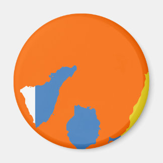 Canarische Eilanden vlag kaart Magneet