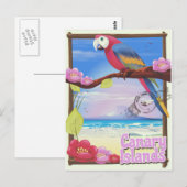 Canarische Eilanden zomer vakantieposter Briefkaart (Voorkant / Achterkant)