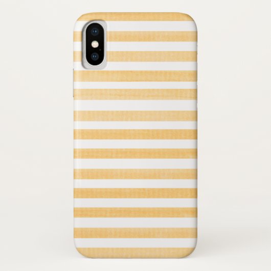 Canarische Geel en Stripe Apple iPhone X Hoesje (Achterkant)