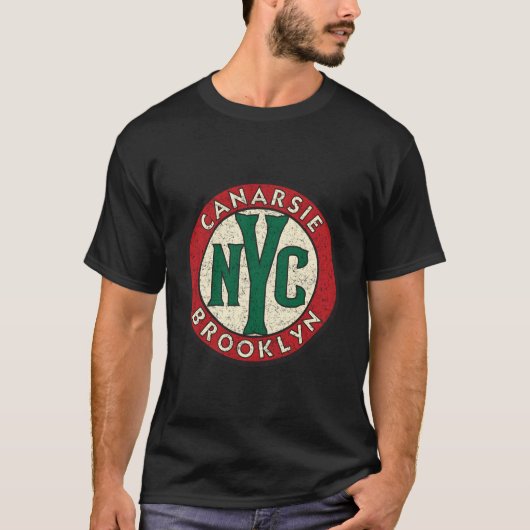 Canarsie Brooklyn Road Sign Distressed Pri T-shirt (Voorkant)